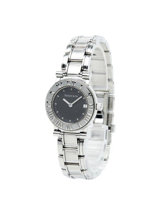 Tiffany & Co Atlas Watch Black Silver Stainless Steel 1 main image 6